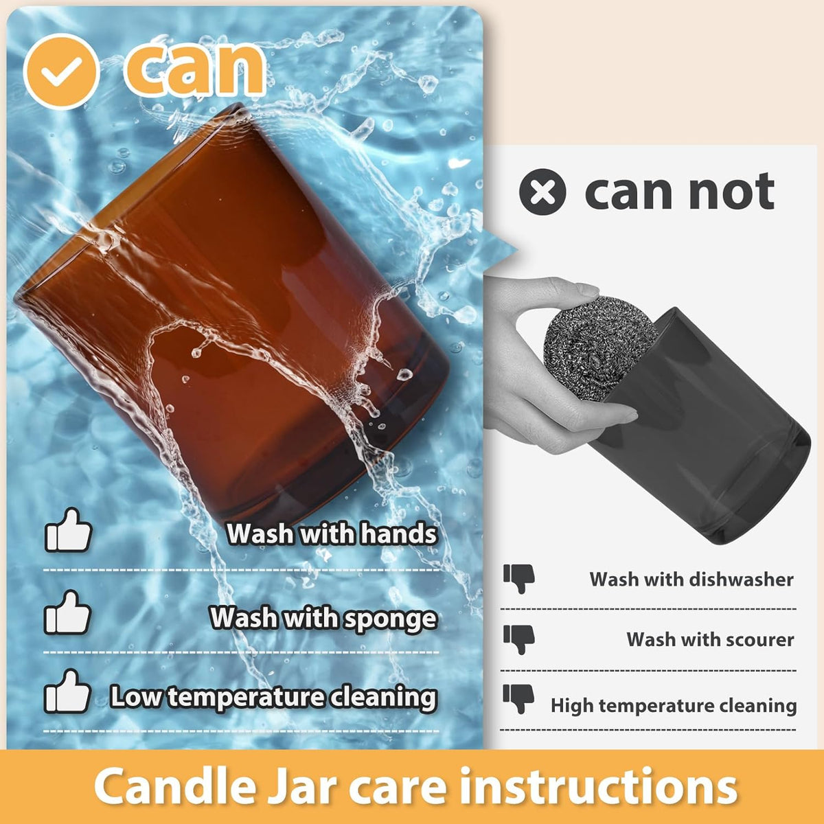 14 OZ Thick Candle Jars for Making Candles 12 Pcs, 3 Wick Empty Jars with Wood Lids for Candle