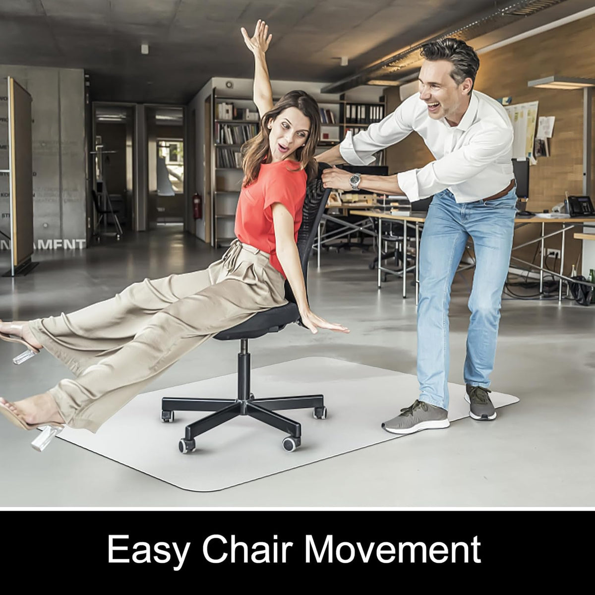 Kuyal Chair Mat for Hardwood Floor,46 x 53 inches Rectangle Desk Durable Wood/Tile Protection Mat