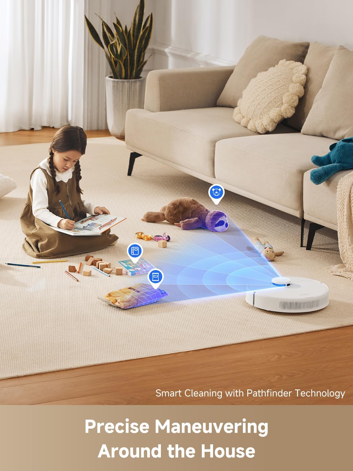 DREAME D10 Plus Gen 2 Robot Vacuum and Mop with Self Emptying Base for 90 Days of Cleaning, 6000 Pa