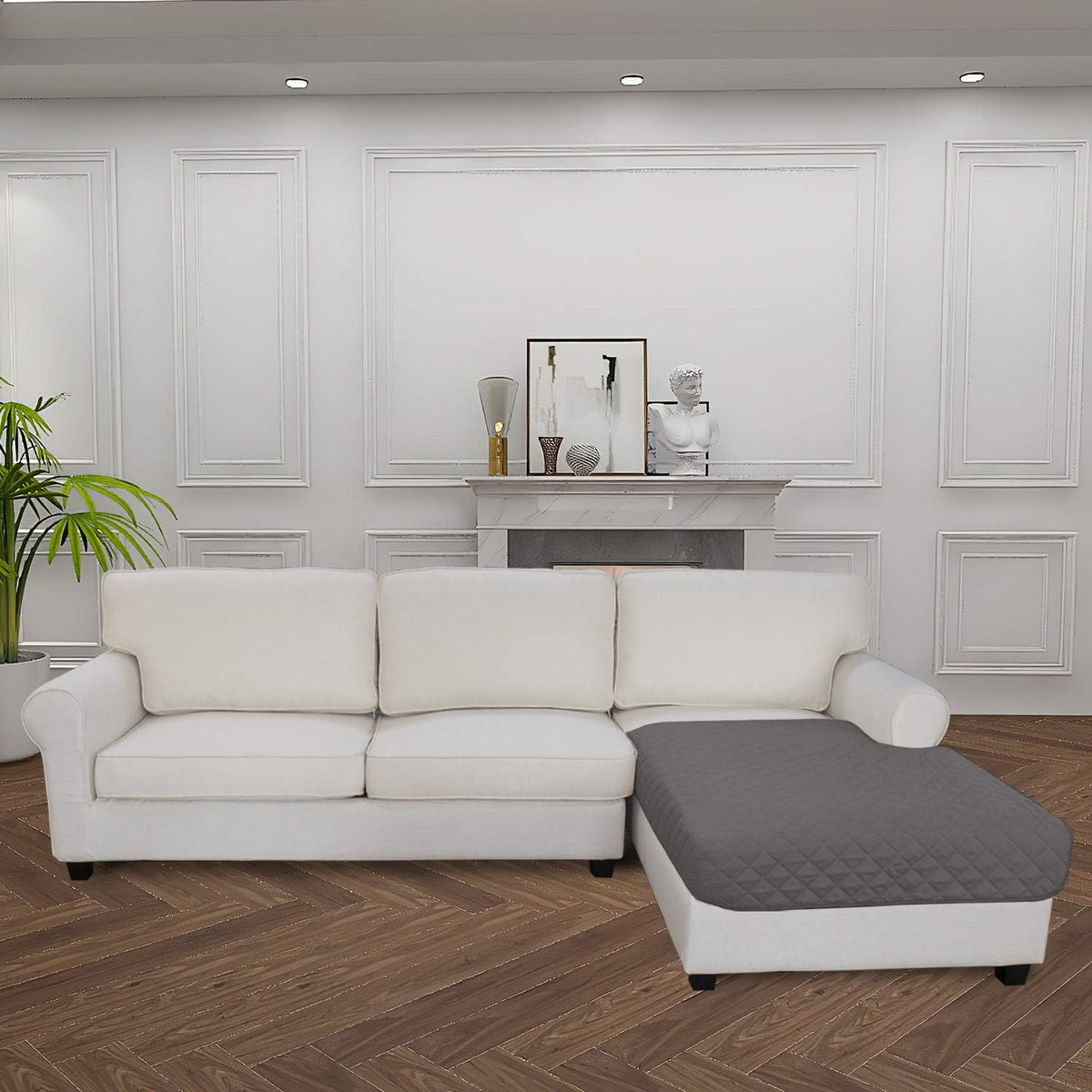 Easy-Going Sectional Couch Covers for Dogs L Shape Sofa Cover Reversible Sofa Slipcover Chaise