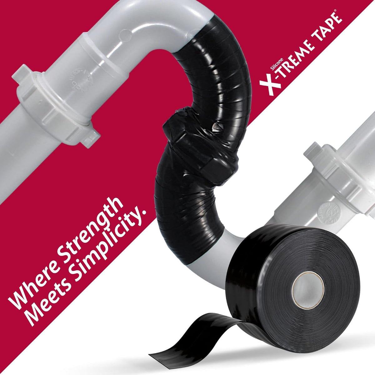 X-Treme Tape MOCAP Heavy Duty Waterproof Self Fusing Silicone Rubber Tape for Hose, Pipe