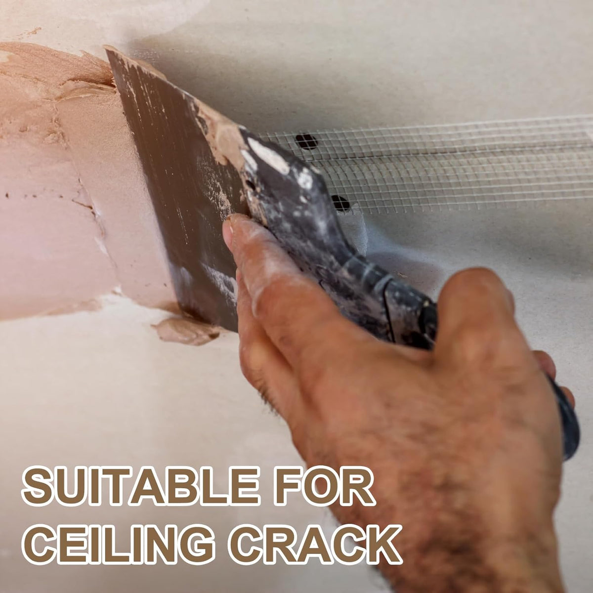 PATIKIL Drywall Repair Mesh Tape, 2 inch x 82 ft Fiberglass Repair Patch Self-Adhesive Dry Wall