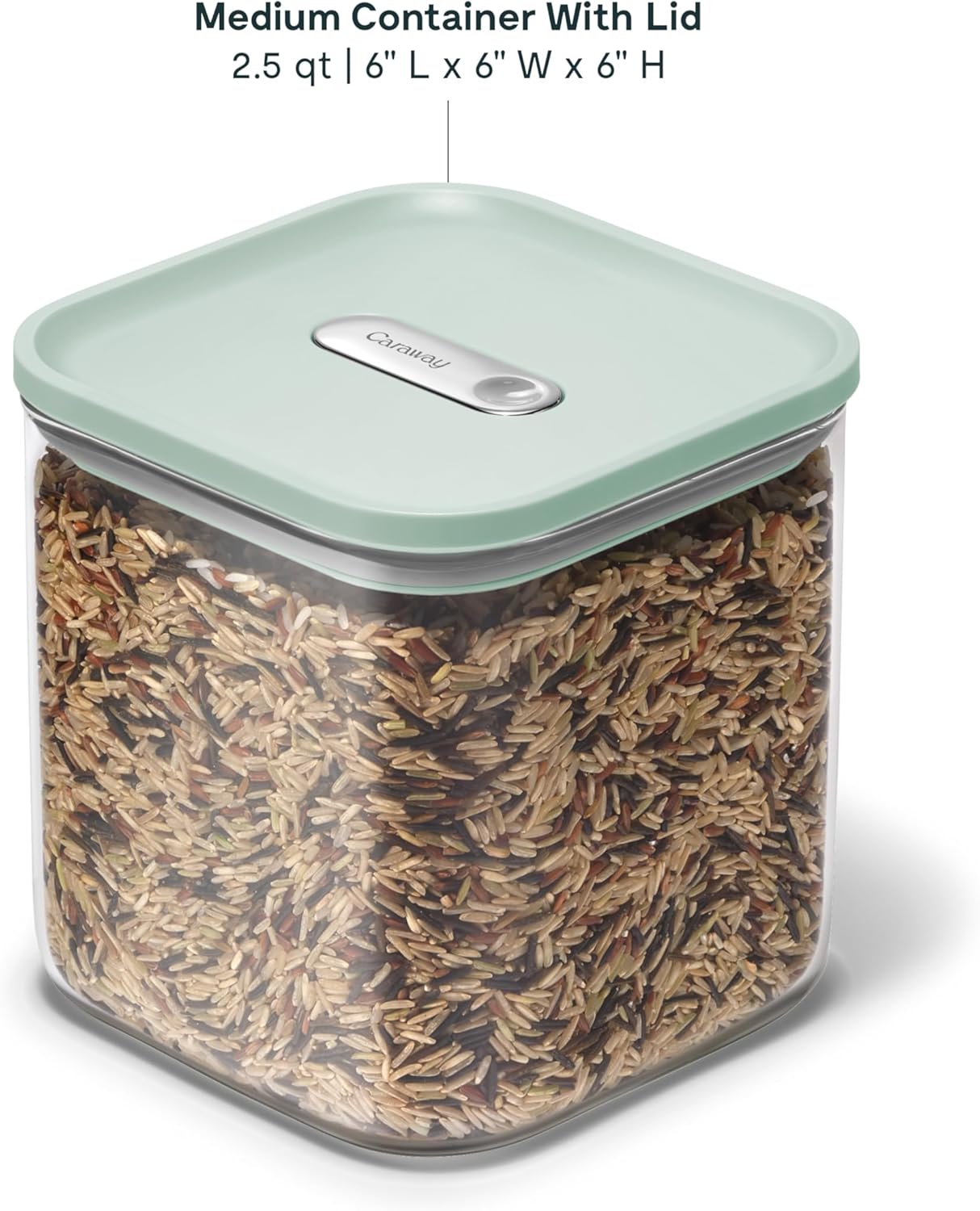 Caraway 2.5qt Glass Airtight Food Storage Container with Lid – Non-Toxic, BPA-Free Kitchen Storage