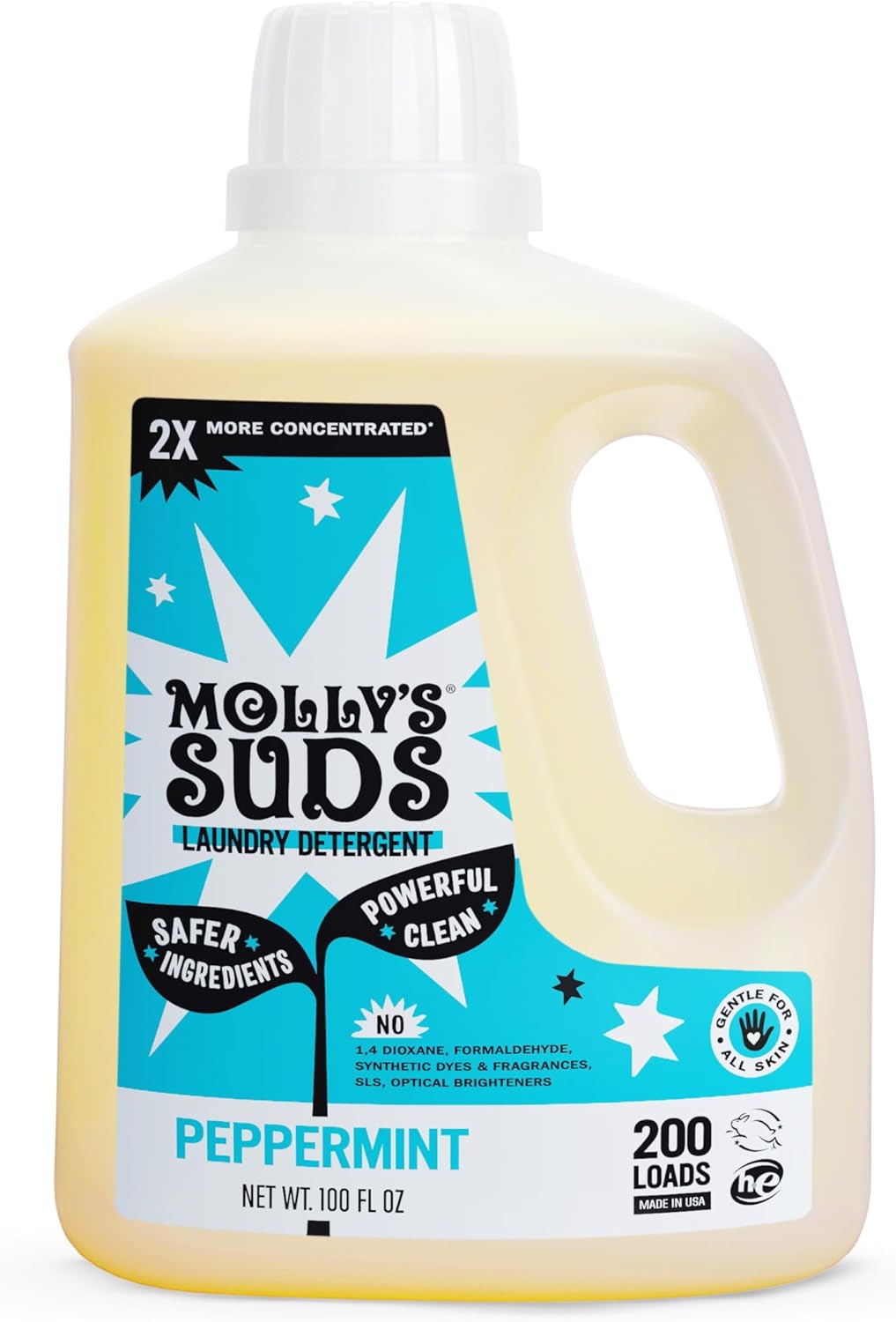 Molly's Suds Liquid Laundry Detergent | Clean Laundry Detergent Soap for Sensitive Skin | 2x