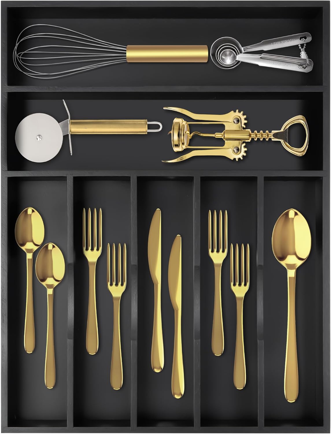 Silverware Organizer Bamboo Kitchen Drawer Organizer Utensil Organizer Silverware Holder Cutlery