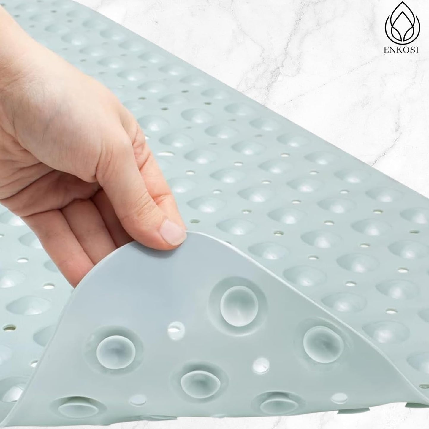 ENKOSI Bath Mat - Large Non Slip Bathtub & Shower Mat - Extra Long 40 x 16 Inch Bathroom Mats for