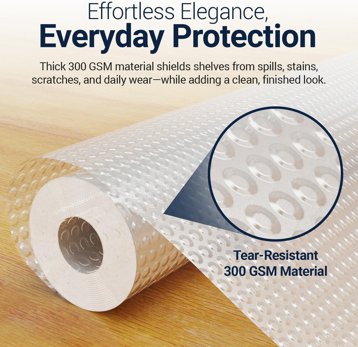 Shelf Liner Drawer Liner for Kitchen Cabinets Non-Adhesive by Linda’s Essentials (17.7 x 120