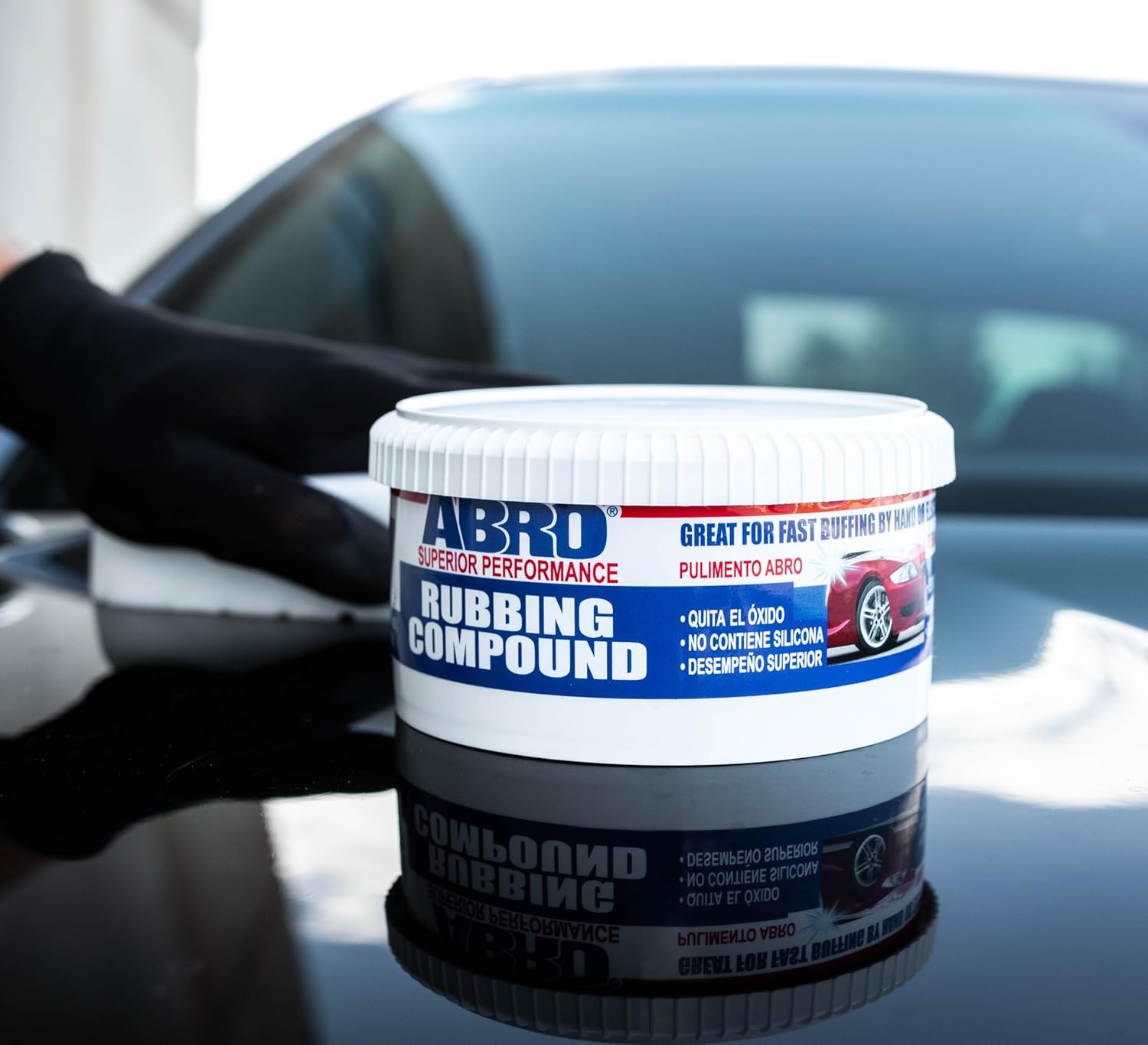 ABRO Superior Performance Automotive Rubbing Compound for Oxidized Finishes, Buff, Shine, Smooth, &