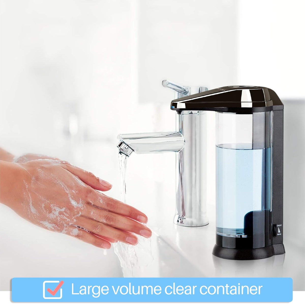 Secura 17oz / 500ml Premium Touchless Battery Operated Electric Automatic Soap Dispenser