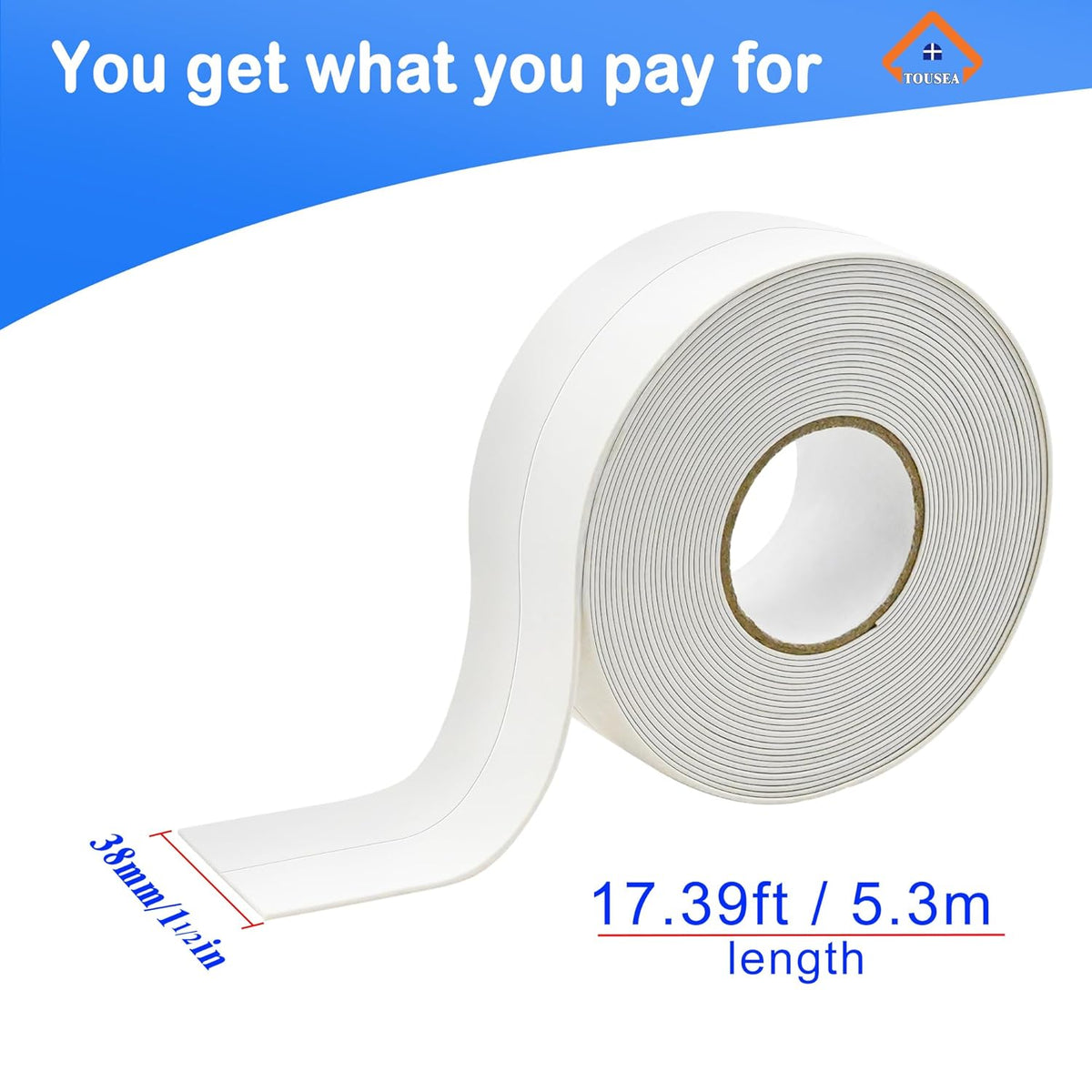 Caulk Tape Self Adhesive,Caulking Tape for Bathroom Sealant Strip Caulk Strip,Waterproof Caulking