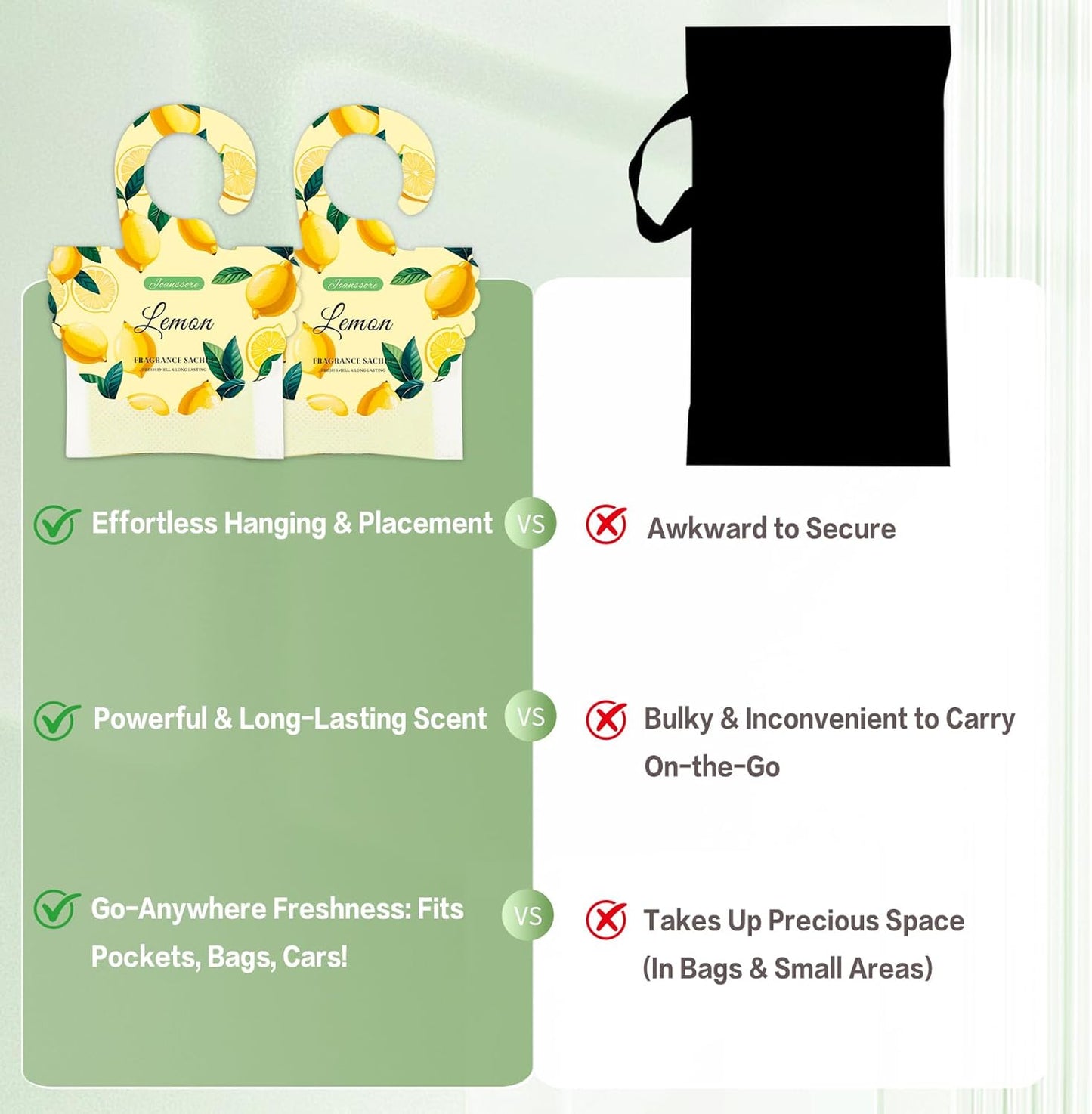 15 Packs Lemon Scented Sachets Bag for Drawers and Closets, Air Freshener for Home Fragrance