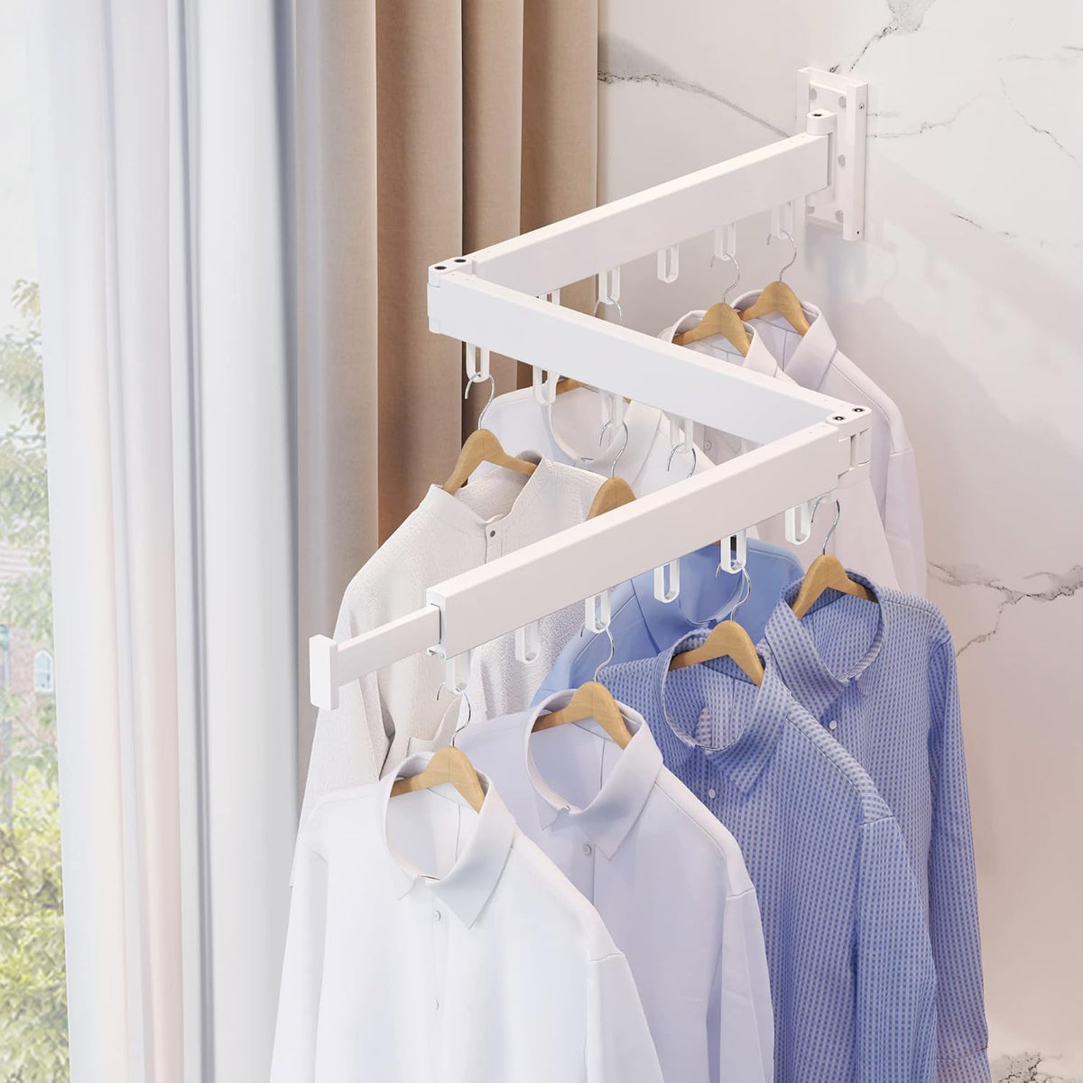 Clothes Drying Rack,Laundry Drying Rack,Clothes Rack Wall Mount,Wall Mounted Clothes Hanger