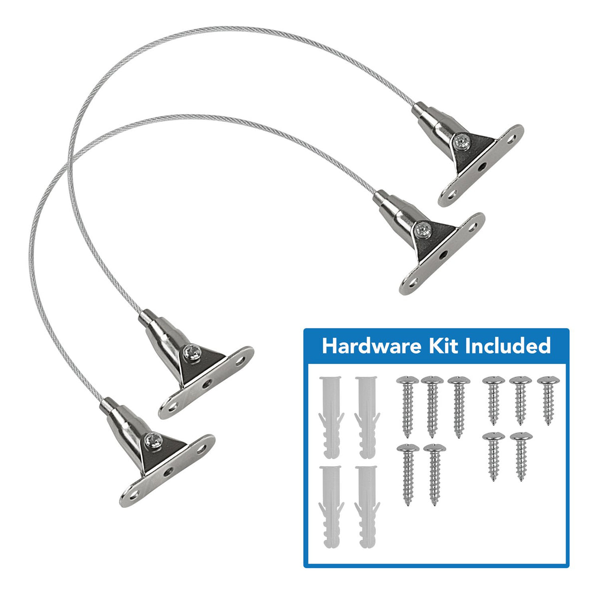 Mount-It! Furniture Anti-Tip Anchor - Steel Child Safety Straps | Secure Wall Anchors for