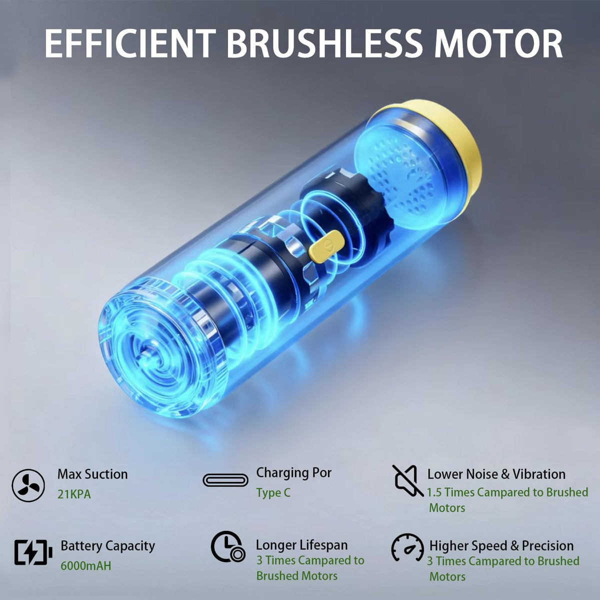 Cros 4-in-1 Mini Cordless Vacuum Cleaner, 21kPa Powerful Suction, Portable Handheld Vacuum for Car