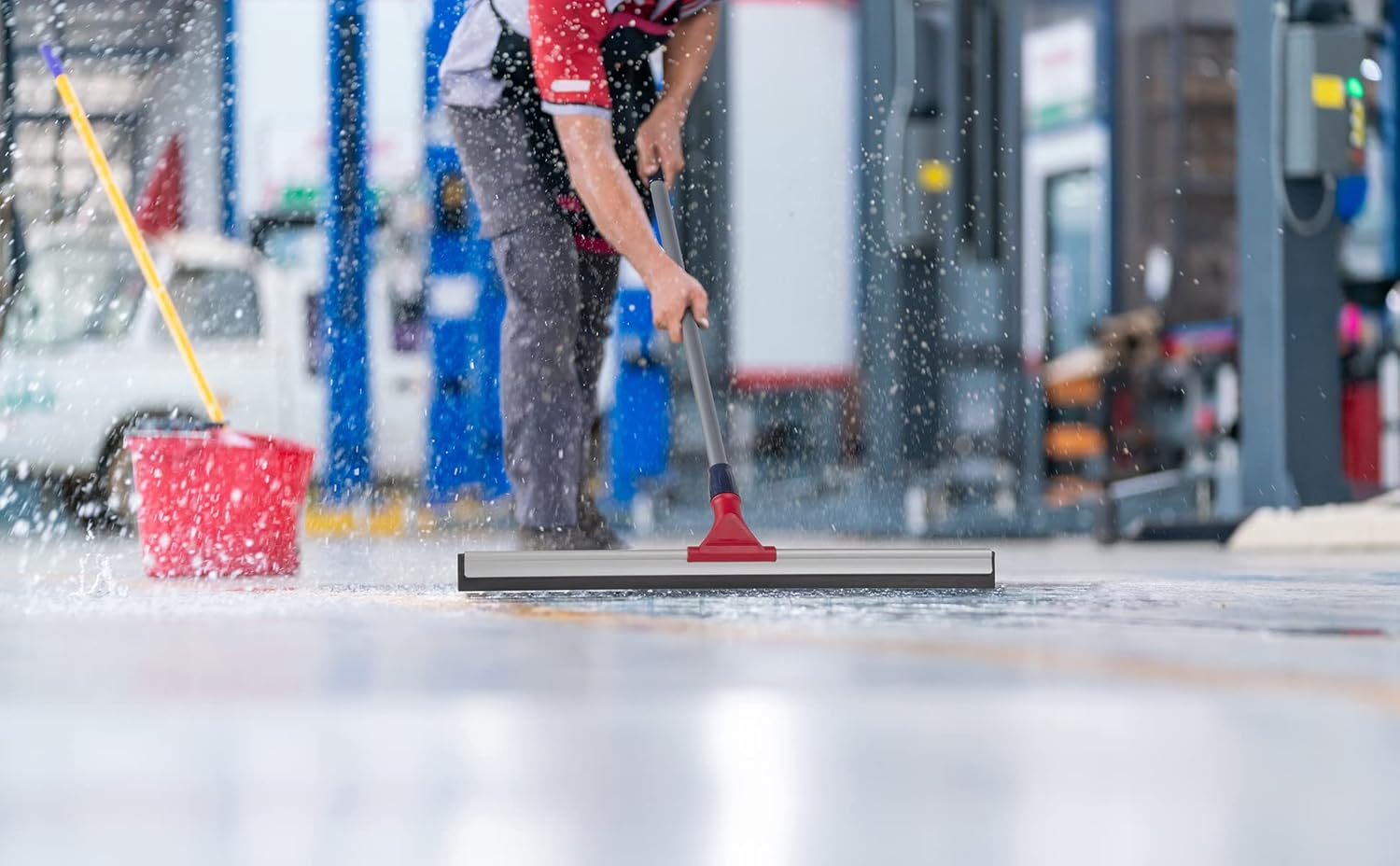 DSV Standard Professional Floor Squeegee for Concrete Floor, 24" Large Heavy Duty Squeegee for