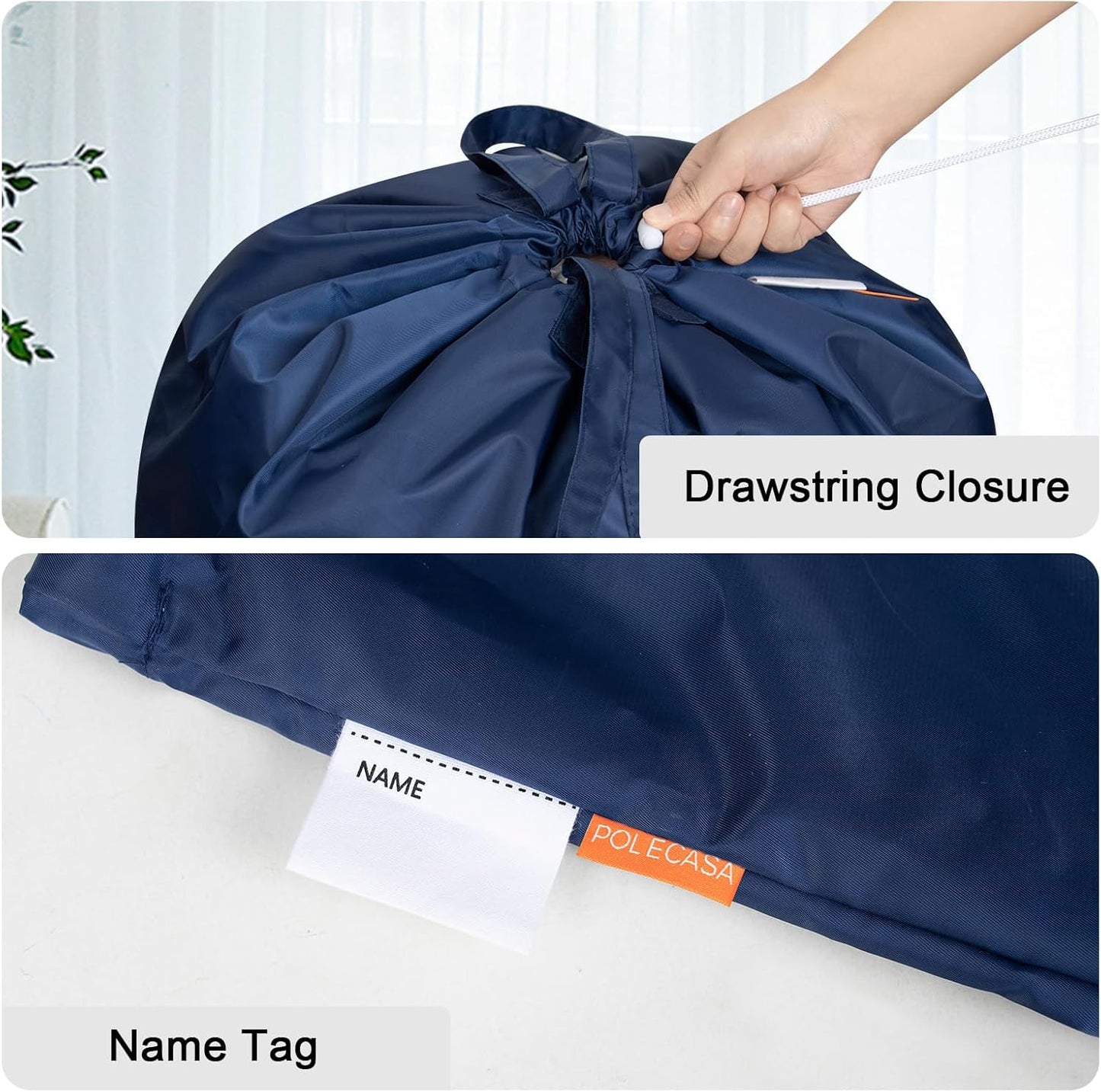 Polecasa Heavy Duty Large Laundry Bag with 130gsm Tear Resistant Fabric and Handles, Easy to Carry