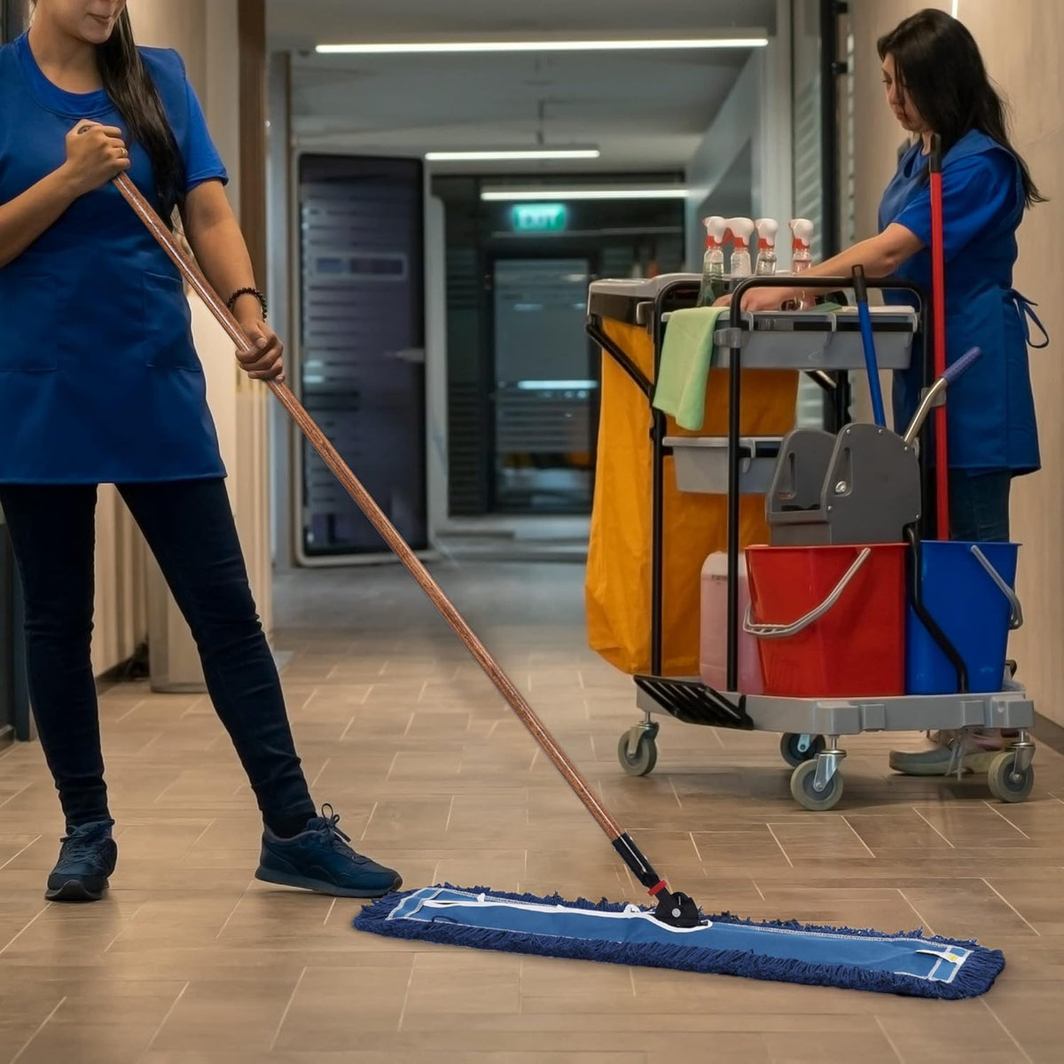 Matthew Cleaning 36'' Industrial Strength Cotton Dust Mop Refill Washable Replacement Heads for
