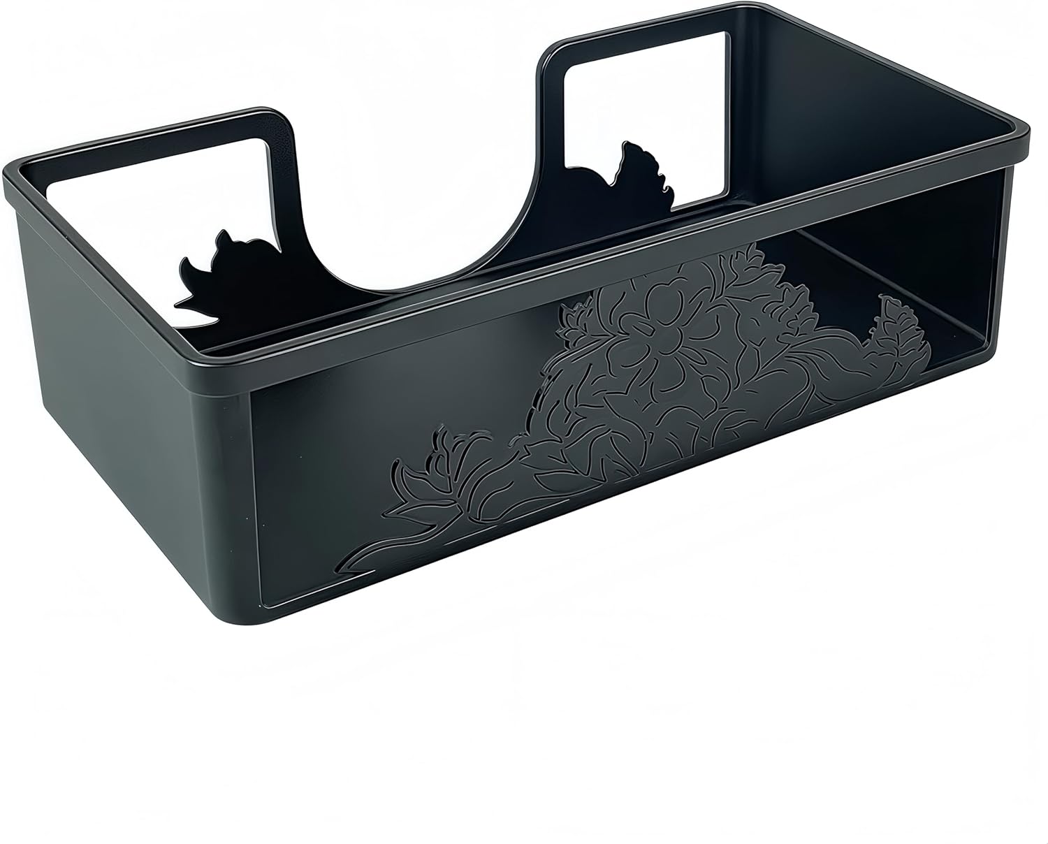 Metal Napkin Holder for Bathroom and Kitchen - Black Floral Design Disposable Hand Towel Holder