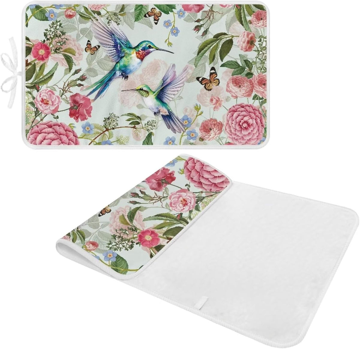 Ironing Mat Foldable Ironing Pad Portable Board Iron Board Alternative Cover,Hummingbird Floral