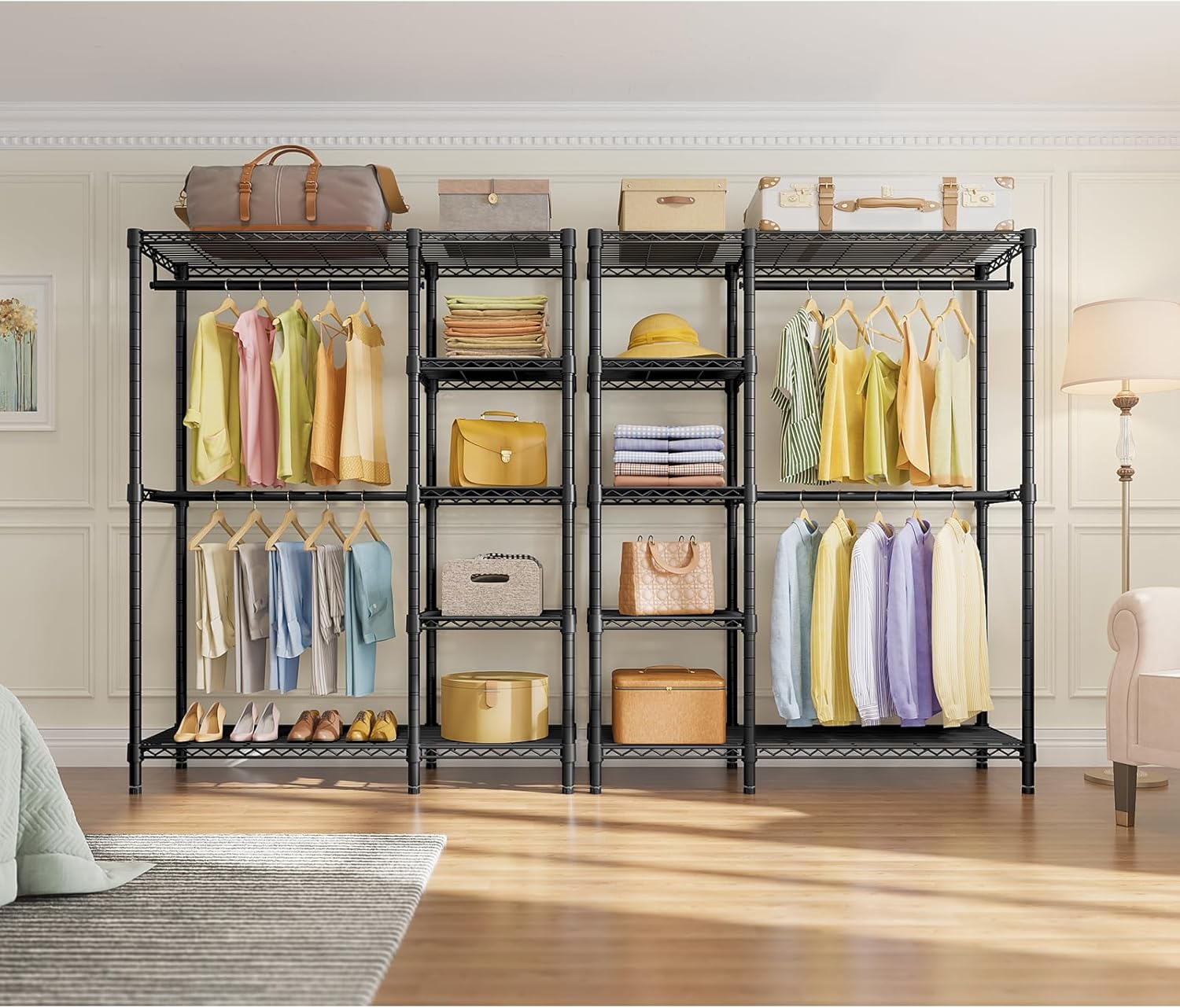VIPEK V7 Garment Rack for Hanging Clothes Heavy Duty Clothes Rack with Shelves, Portable Closet