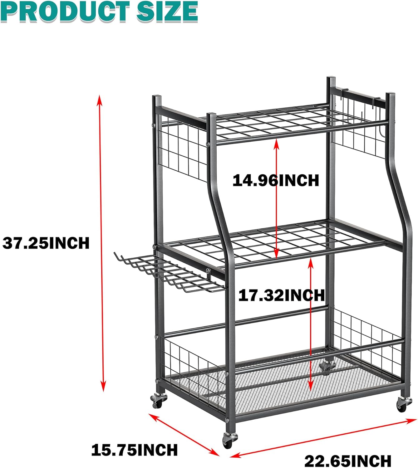 EVERHANGER Garden Tool Organizer Stand, Garage Tool Storage Organization, Yard Tool Racks with