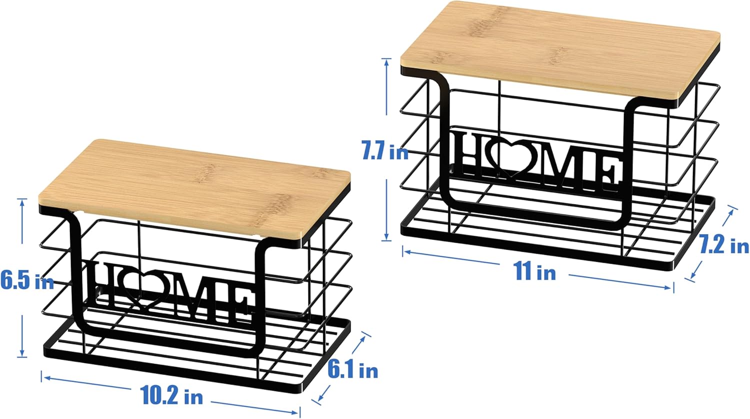 Trash Bag Holder, Thipoten Trash Bags Dispenser with Bamboo Top, Suitable for Garbage Bags