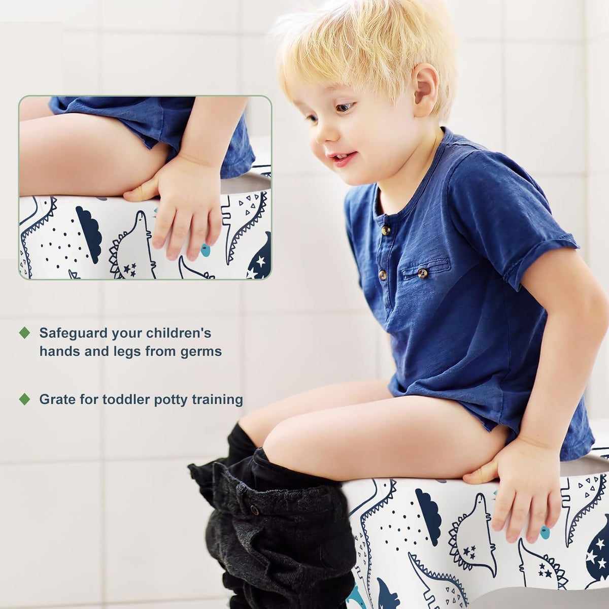 30 Pack Toilet Seat Covers Disposable, Large Waterproof Potty Covers for Toddlers, Kids, and