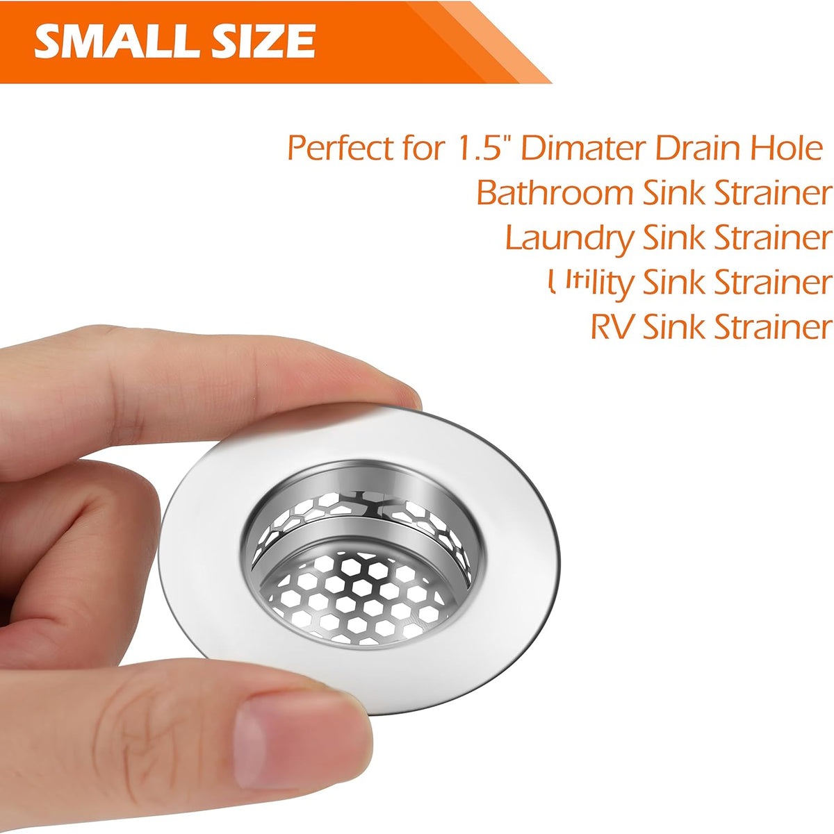 Bathroom Sink Strainer, Bathtub Lavatory Sink Drain Strainer Hair Catcher for Laundry, Mop Pool