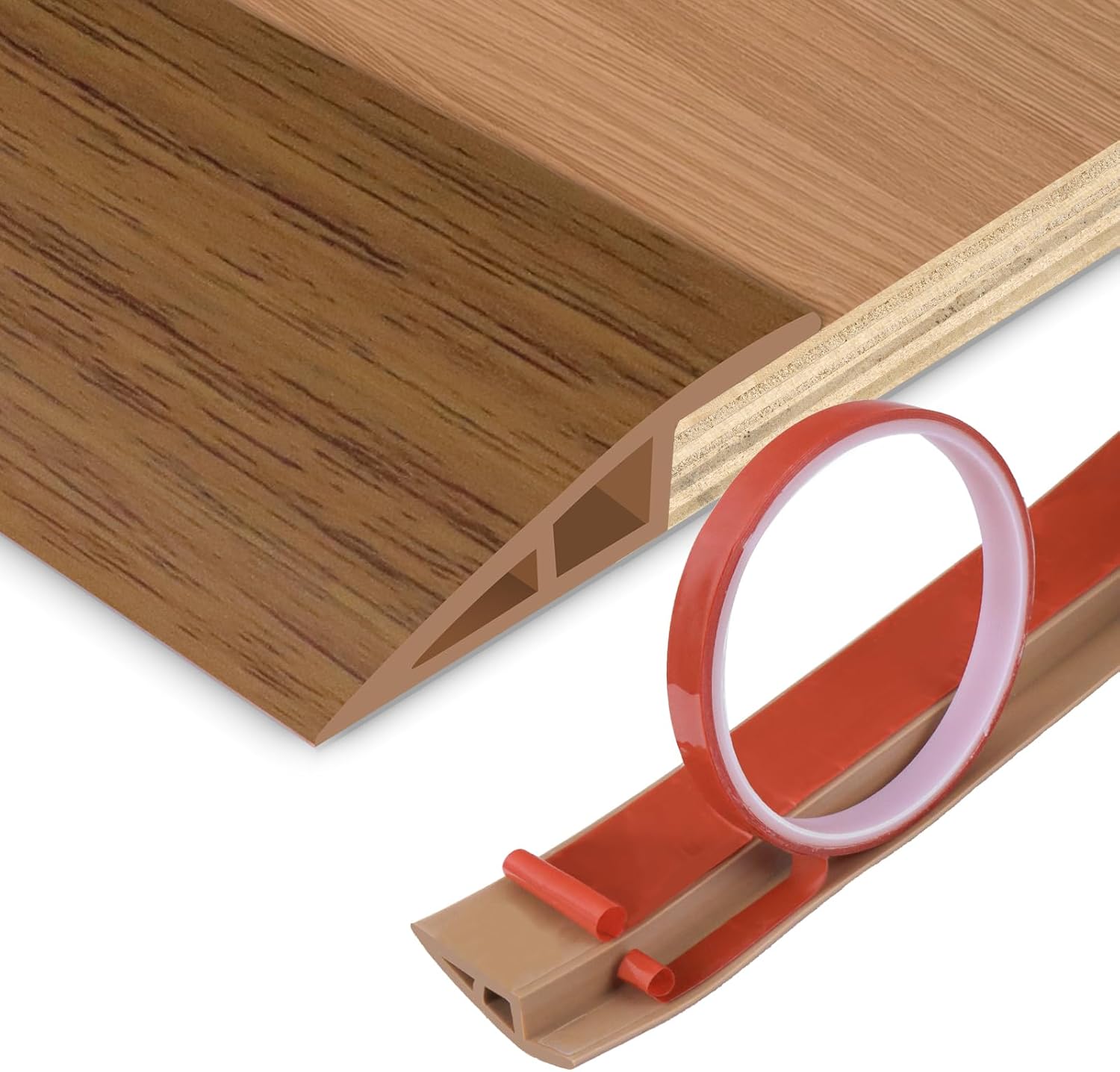 Floor Transition Strip Vinyl Door Threshold Ramp Self Adhesive Carpet Edging Strip Doorway Edge