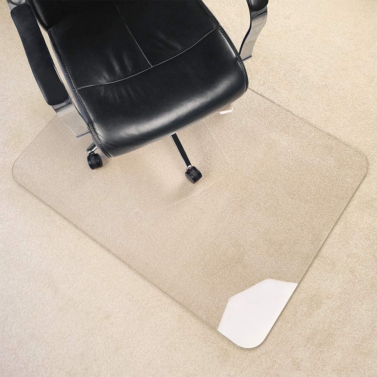 [Upgraded Version] Crystal Clear 1/5" Thick 54" x 32" Heavy Duty Hard Chair Mat, Can be Used on