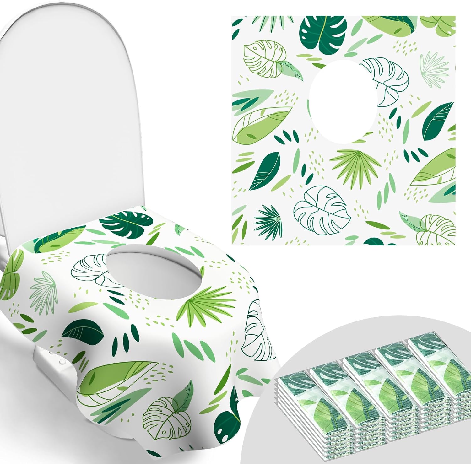 30 Pack Toilet Seat Covers Disposable, Kids, and Adults, Individually Wrapped for Travel, Large