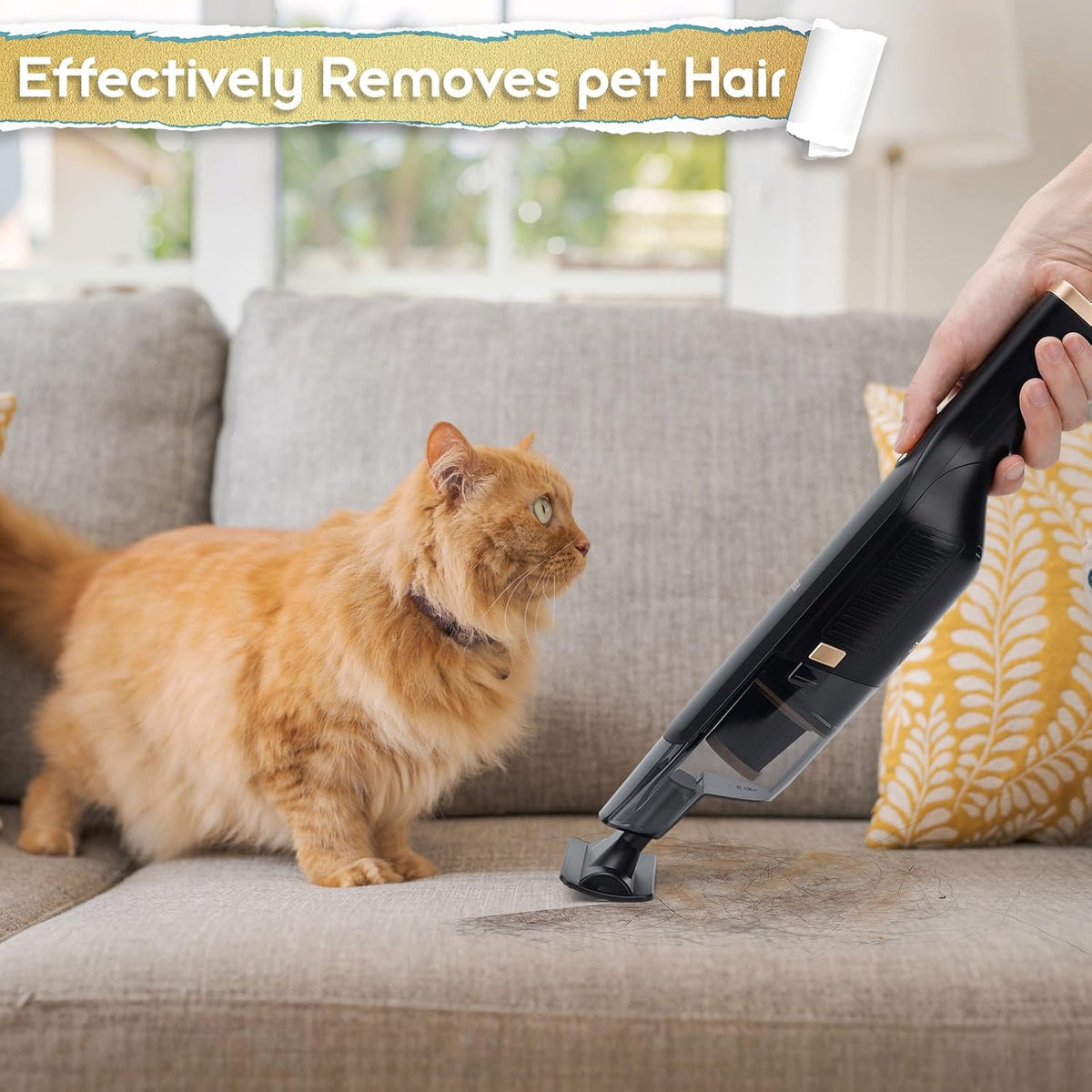 Handheld Vacuum Cordless, High Power Suction, USB Quick Charge, Car Vacuum Cleaner with Storage