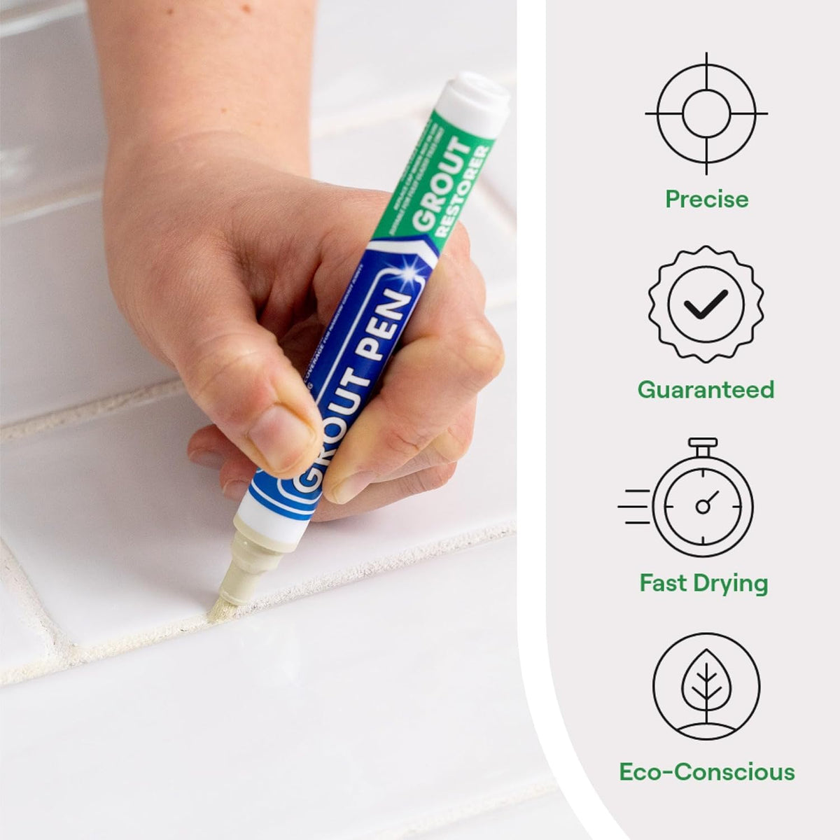Grout Pen Ivory Tile Paint Marker: Waterproof Grout Paint, Tile Grout Colorant and Sealer Pen