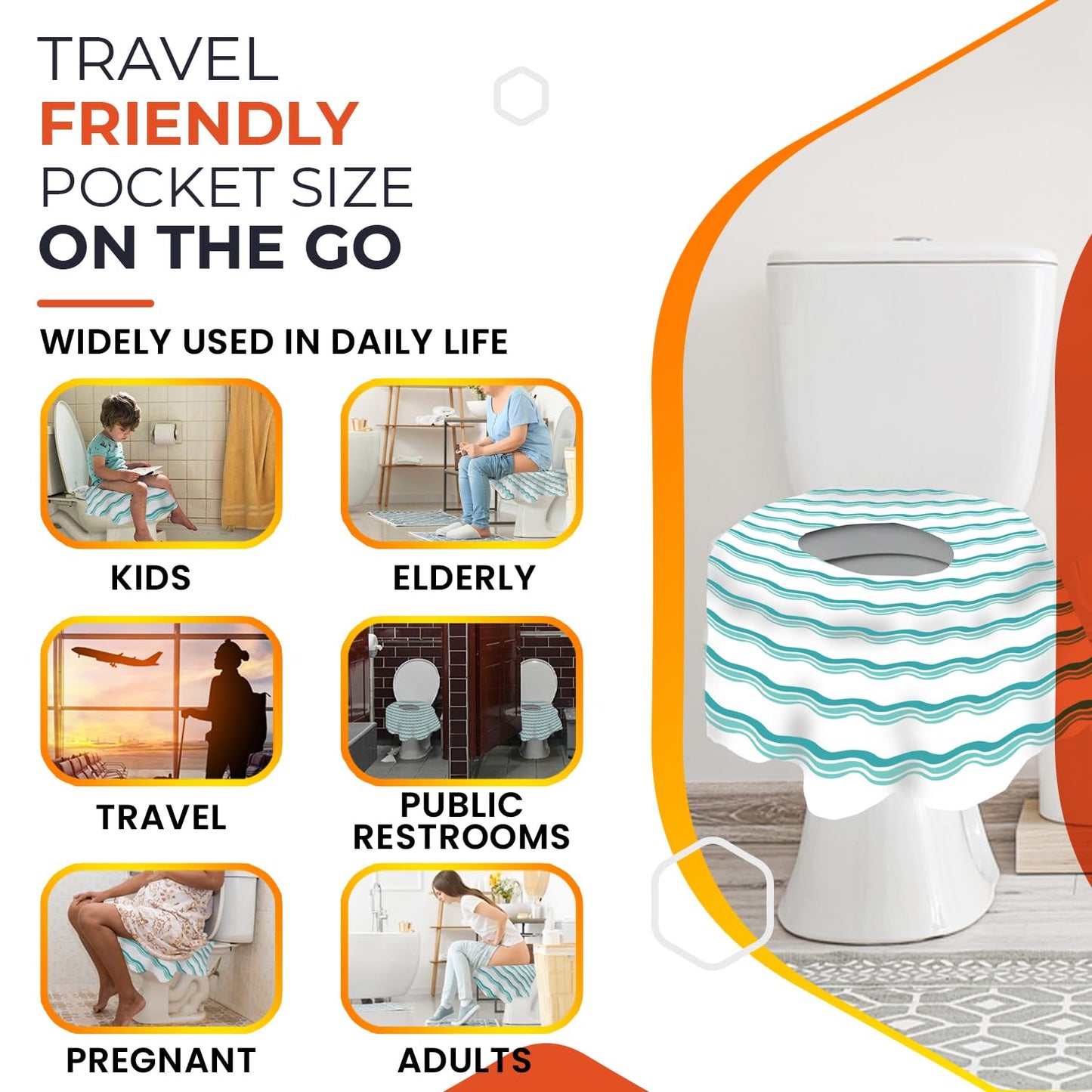 20 Extra Large Toilet Seat Covers Disposable for Kids & Adults-Toilet Covers Disposable for