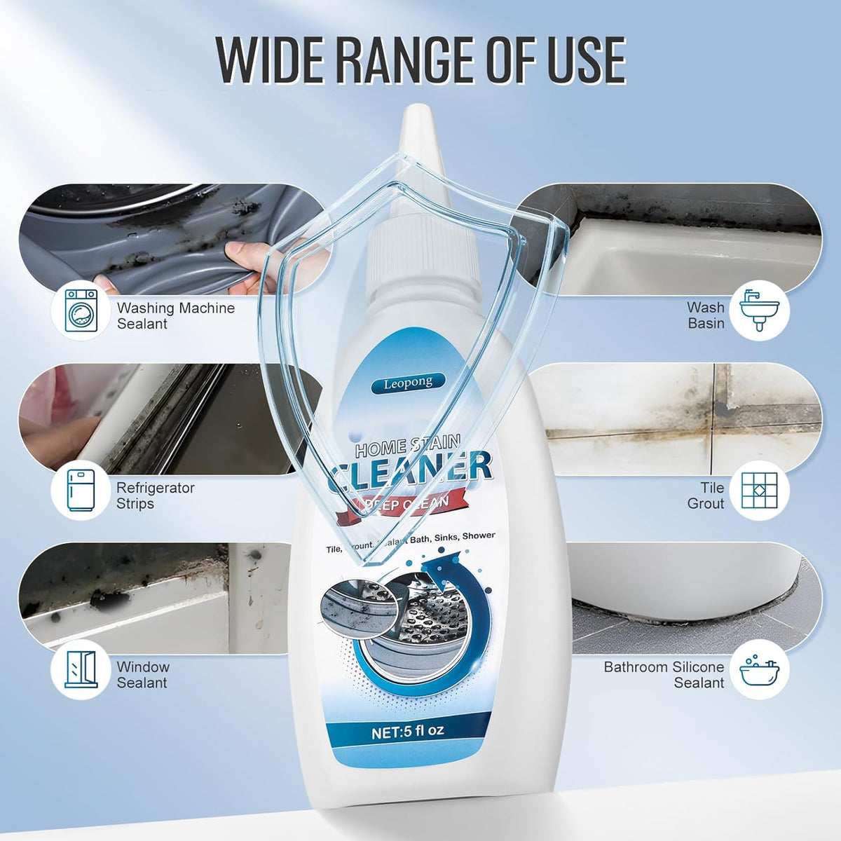 Home Cleaner Gel, Cleaner for Washing Machine, Refrigerator Strips, Household Shower, Kitchen