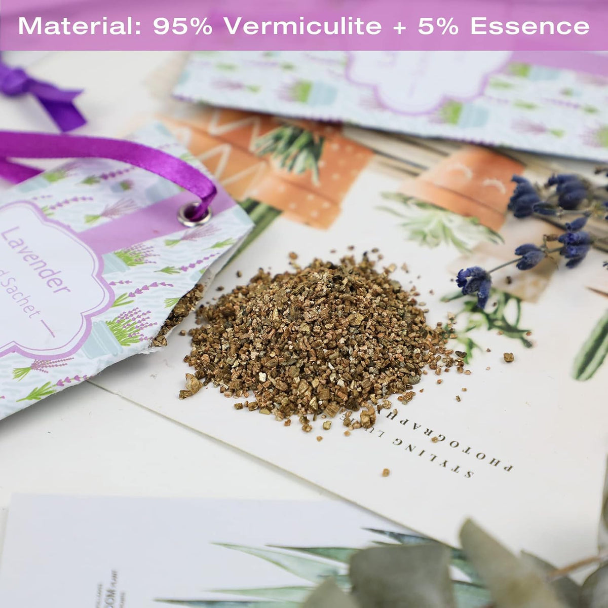 SCENTORINI Lavender Sachets for Drawers and Closets, Long-Lasting Sachets Bags, Pack of 14, Home
