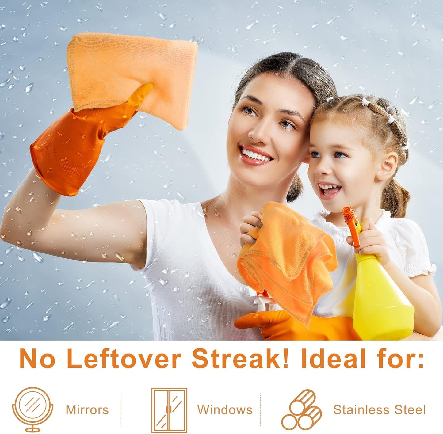 Nuenen Microfiber Cleaning Cloths for Cars 16 x 16 Inch Ultra Absorbent Car Towels Drying Reusable