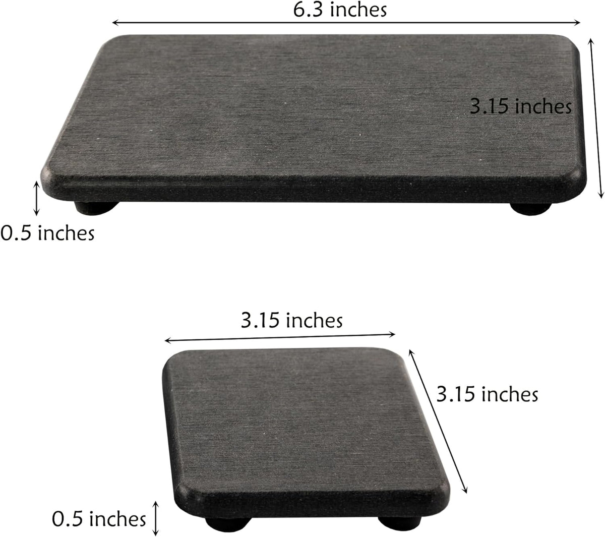 Set of 4 Water Absorbent Diatomite Coasters, Diatomaceous Earth Kitchen Soap Dish, Bathroom Trays