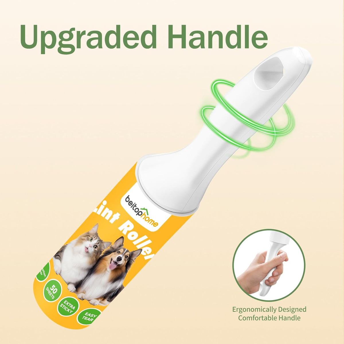 Extra Sticky Lint Roller for Pet Hairs 200 Sheets Lint Rollers for Travel 4 Pack Tough Paper, Small