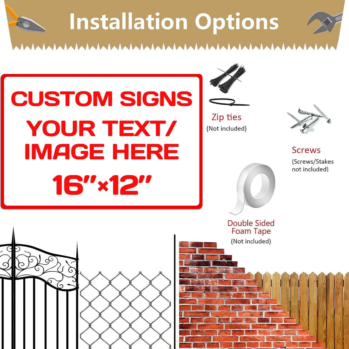 Customised Christmas Decoration Signs,Aluminum Weatherproof Metal Sign,Multiple Sizes Custom