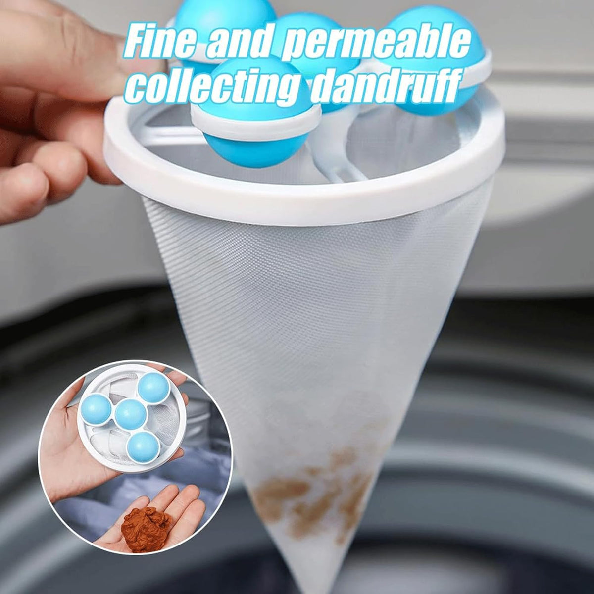 4PCS Hair Filter Bag for Fop Loader, Lint Traps for Laundry, Lint Catcher for Washing Machine, Pet