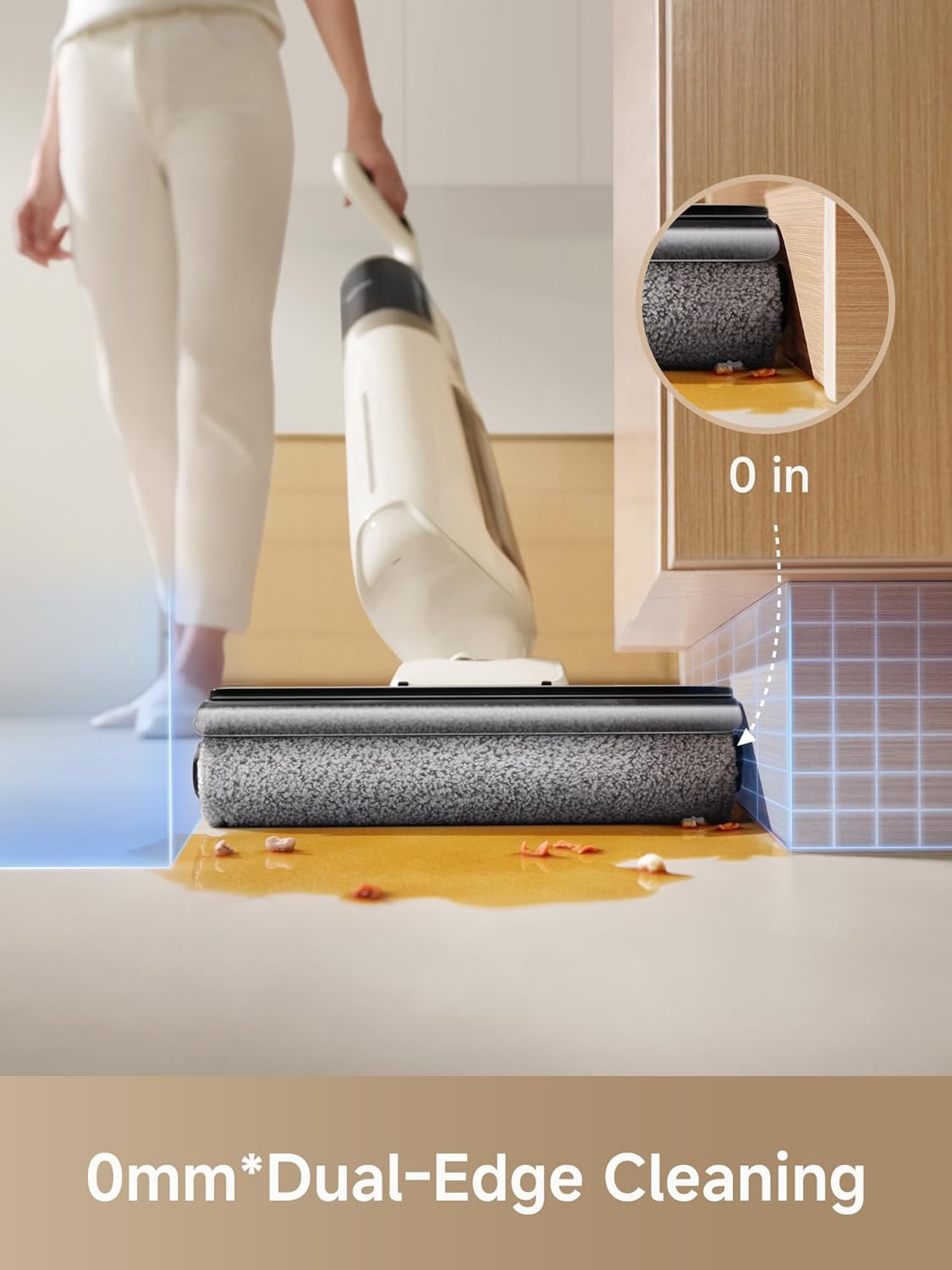 MOVA K30 SE Wet Dry Vacuum Cleaner, 180° Lie-Flat Reach Smart Vacuum Mop, 0 in Dual-Edge Cleaning