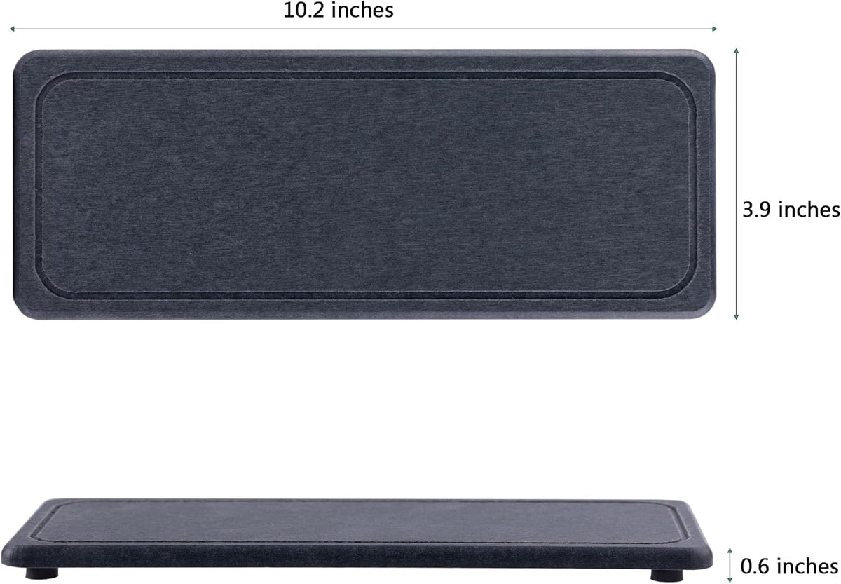 2 Pcs Water Absorbing Stone Trays, Kitchen/Bathroom Sink Soap Dish, Diatomite Tray Used for Hand
