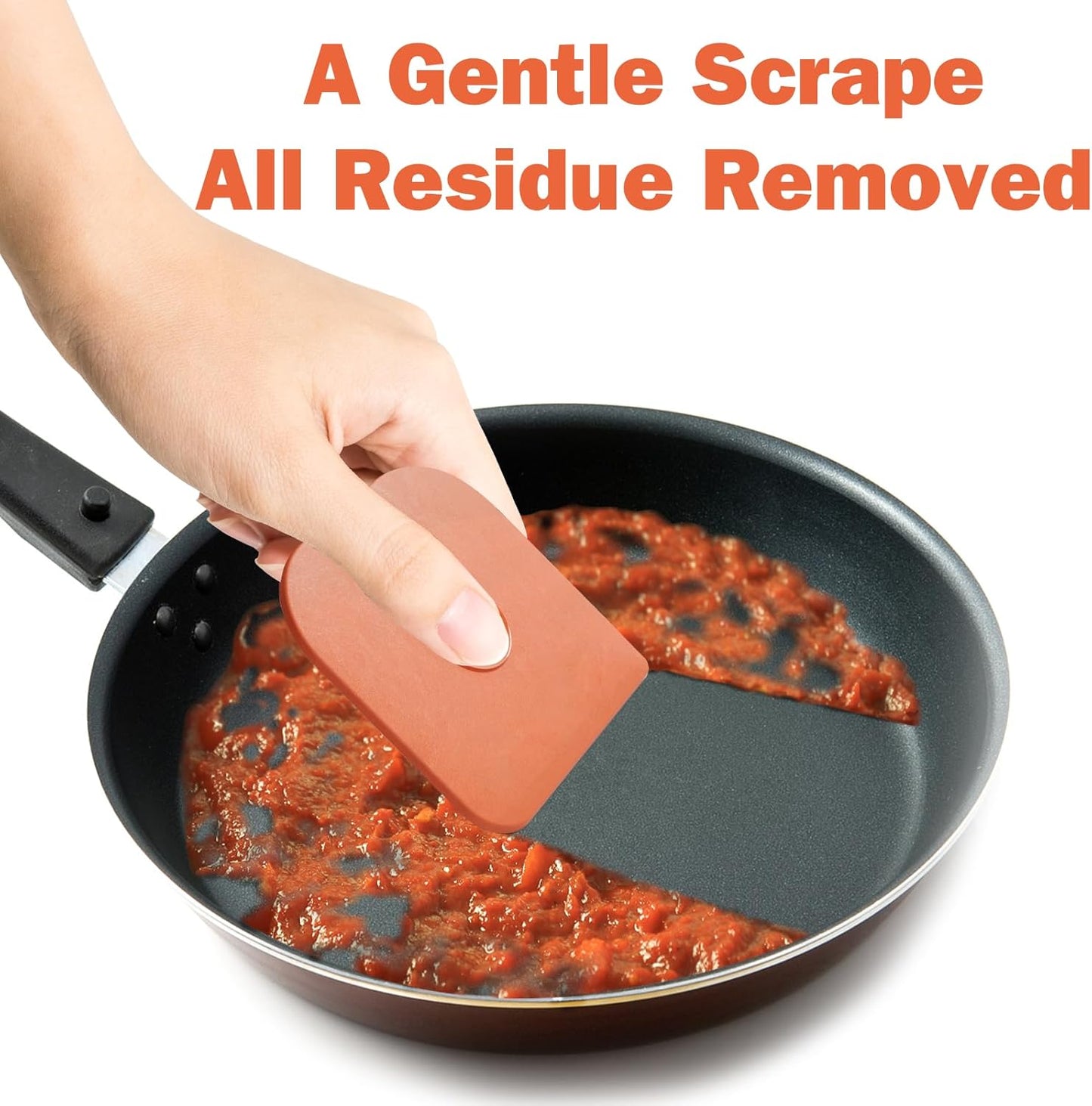 Pan Scraper, 5 Pcs Pot Scraper Plastic, Pot Scraper Non Scratch for Cast Iron, Pot and Pan