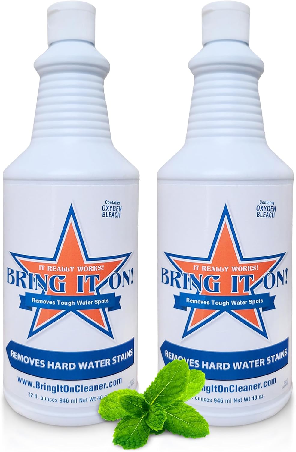 Bring It On Cleaner Hard Water Stain Remover for Glass, Soap Scum remover for Shower glass