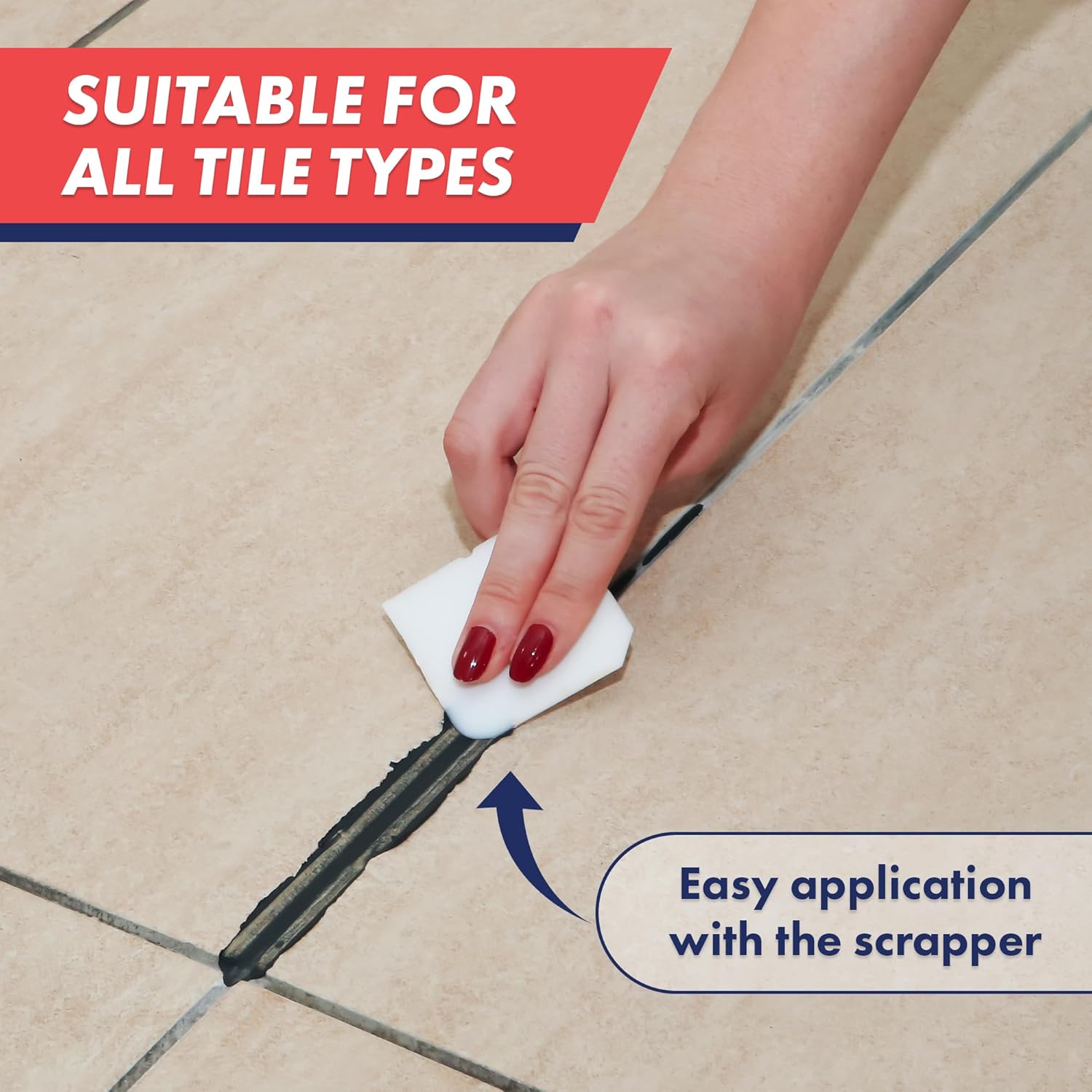 Tile Grout, Repair Kit, Restore & Renew Tile Joints Line, Fast Drying Tile Grout Paint Squeeze Tube