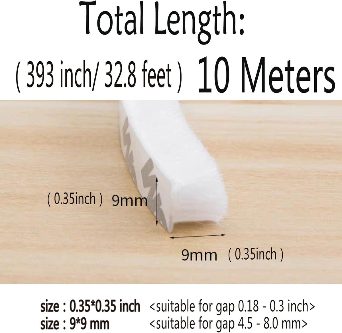 Weather Stripping Brush for Sliding Windows/Doors Frame Side,Pile Self Adhesive Weatherstrip Seal