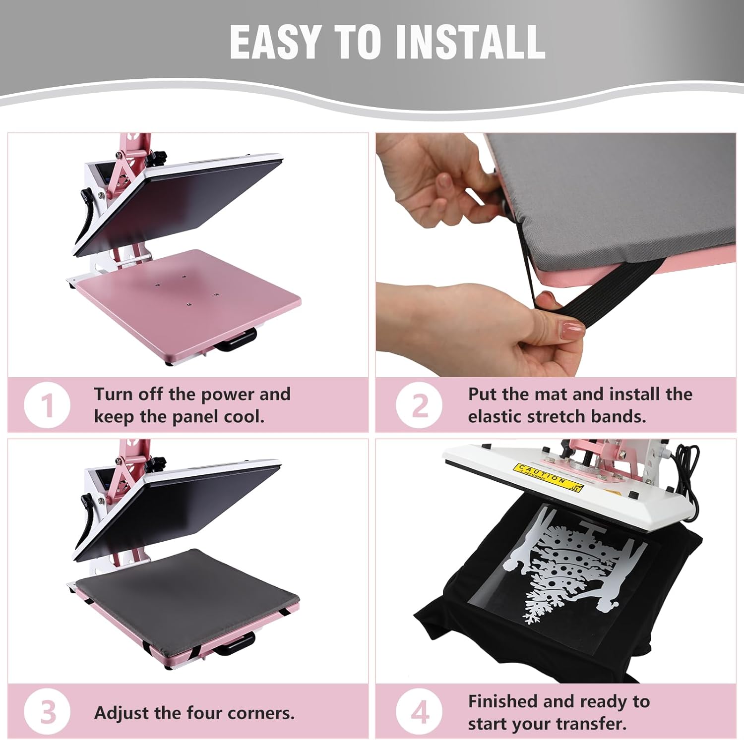 BetterSub Heat Press Mat, 15'' x 15'' Thick Heat-Resistant Foam for Protective Heat Transfer