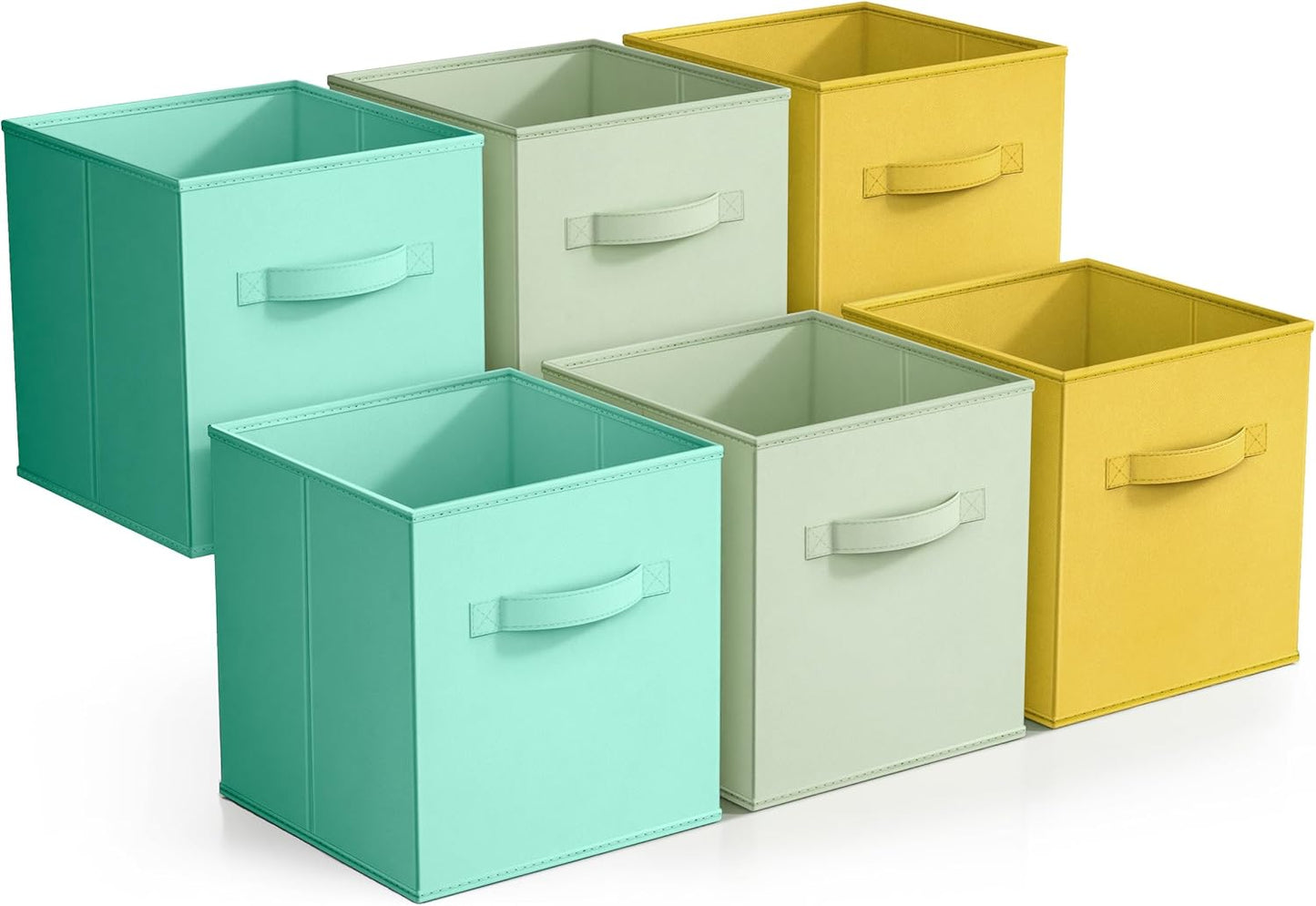 Sorbus Storage Cubes - 11" Foldable Storage Bins with Handle for Nursery, Playroom, Closet