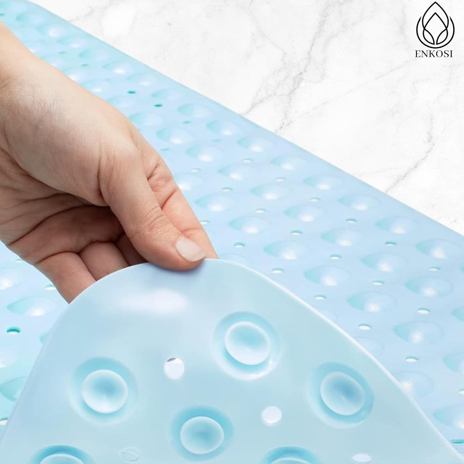 ENKOSI Bath Mat - Large Non Slip Bathtub & Shower Mat - Extra Long 40 x 16 Inch Bathroom Mats for
